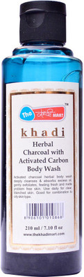 Khadi Mart Herbal Charcoal with Activated Carbon Body Wash(210 ml)