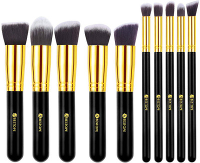 

BESTOPE 10PCs Makeup Brush Set Cosmetics Foundation Blending Blush Eyeliner Face Powder Brush Makeup Brush Kit(Pack of 10)