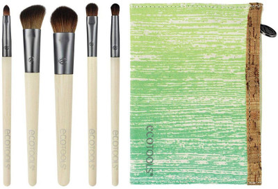 

Eco Tools 6 Piece Essential Eye Brush Set, Includes: Large Shadow, Angled Crease, Petite Eye Shading, Liner Smudge and Eye Liner Brushes, and Cosmetic Bag, Cruelty Free(Pack of 6)