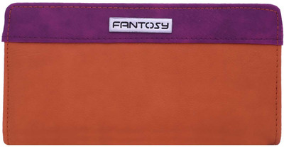 

Fantosy Women Casual Orange, Purple Artificial Leather Wallet(2 Card Slots), Tan and purple