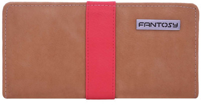 

Fantosy Women Beige Artificial Leather Wallet, Beige and pink
