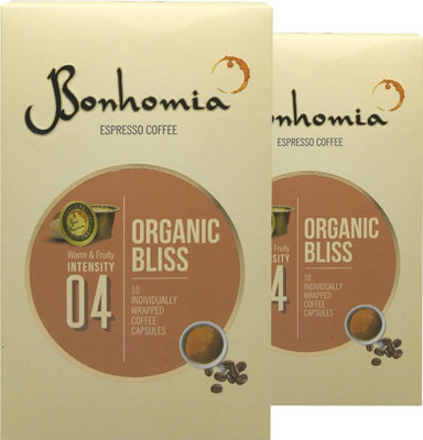

Bonhomia Organic Bliss 20 Coffee Capsules Roast & Ground Coffee 100 g(Pack of 2)