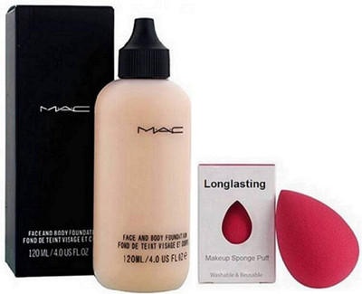 

Longlasting Sponge Puff, Mac Face and Body Foundation(Set of 2)