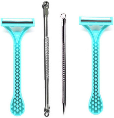 

Shopfleet Eyebrow Facial Underarms Hair Removal Epilator Razor, Stainless Steel Blackhead Remover Needle (Pack of 4)(Set of 4)