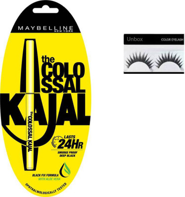 

Unbox Combo set of Maybelline kajal and Eyelashes(Set of 2)