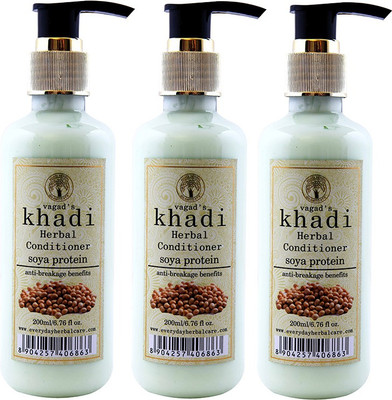 

Vagad's Khadi Soya Protein Conditioner Pack of 3(200 ml)