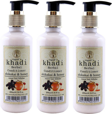 

Vagad's Khadi Shikakai & Honey Conditioner Pack of 3(200 ml)