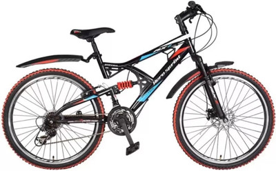 

Hero RX-1 26T Single Speed Sprint 26 T Single Speed Mountain Cycle(Green, Black), Black;red