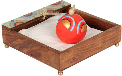 

Artysta 1 Compartments Wooden Napkin Holder(Brown)