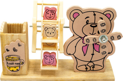 

Ritwika's 1 Compartments Wooden, Iron 1 Wooden Music Pen Holder(Light Brown)