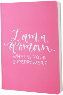 

Flipkart SmartBuy A5 Notebook(I am a Woman Softbound Notebook, Pink,White)