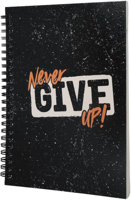 

Flipkart SmartBuy A5 Notebook(Never Give Up Motivational Quote Softbound Diary, Orange,Black,White)