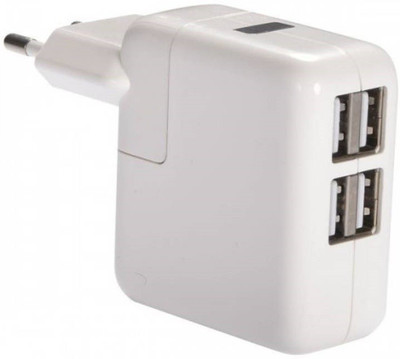 

FUZION USB 4 PORT WALL CHARGER DC 5.1 V FOR ALL USB DEVICES USB Adapter(White)