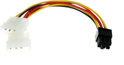 

Un Branded PCI-E 6 Pin to Dual 4 Pin Video Card Power Adapter Converter Cable UL1007 Gaming Adapter(Yello&Red&Black, For PC)