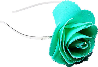 

Proplady Princess Collection Shimmery Cyan Rose Metal Hair Band(Green, Silver)