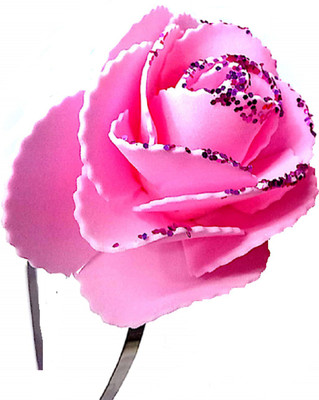 

Proplady Princess Collection Baby Pink Shimmery Rose Metal Hair Band(Pink, Silver)
