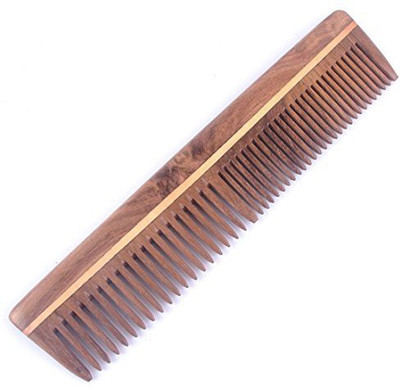 

Bueno Anti Dandruff Neem Wood Comb For Men And Women , Brown