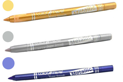 

Color Fever shocking color kajal(golden, silver, purple)