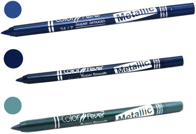 

Color Fever shocking color kajal(navy blue, party blue, light green)