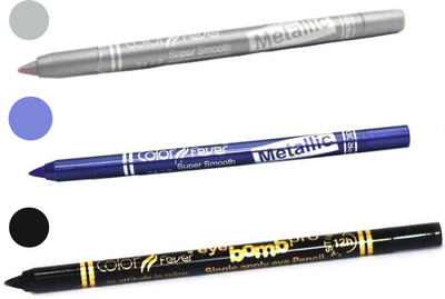 

Color Fever shocking color kajal(silver, purple, black)