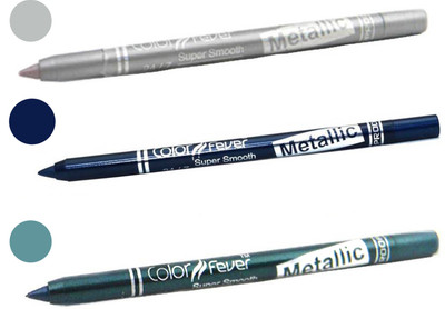 

Color Fever shocking color kajal(silver, party blue, light green)