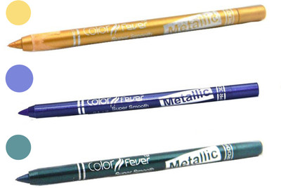 

Color Fever shocking color kajal(golden, purple, light green)