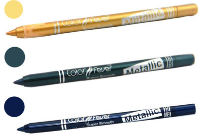 

Color Fever shocking color kajal(golden, dark green, party blue)