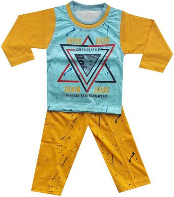 

BabyMart Kids Nightwear Boy's & Girl's Printed Hosiery, Cotton(Yellow Pack of 1