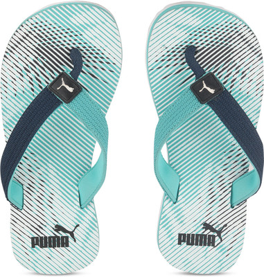 

Puma Boys & Girls Slip On Slipper Flip Flop(Green, Spectra green-peacoat-puma whi