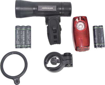 HERCULES Watt Super Bright White 200 lm LED Front Rear Light Combo(Black)