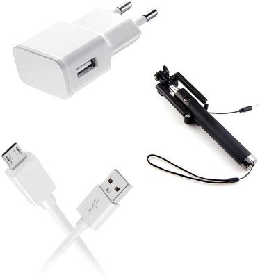 DAKRON Wall Charger Accessory Combo for Oppo A71(White)