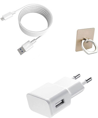 DAKRON Wall Charger Accessory Combo for Asus Zenfone 4 Selfie(White)