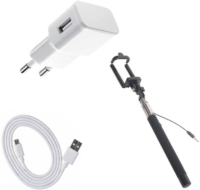 DAKRON Wall Charger Accessory Combo for Yu Yunique 2(White)