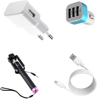 DAKRON Wall Charger Accessory Combo for Lenovo K8 Plus(White)