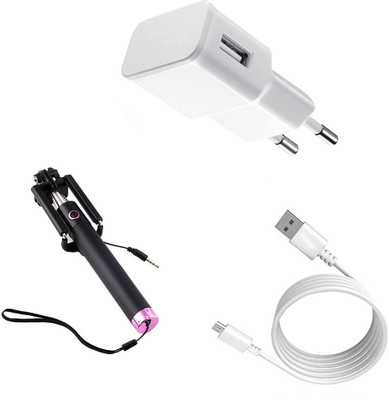 DAKRON Wall Charger Accessory Combo for Lenovo K8 Plus(White)