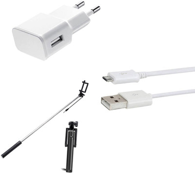 SARVIN Wall Charger Accessory Combo for Panasonic Eluga A3 Pro(White)