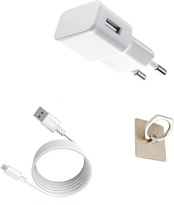 DAKRON Wall Charger Accessory Combo for Lenovo K8 Plus(White)