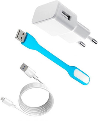 DAKRON Wall Charger Accessory Combo for Lenovo K8 Plus(White)