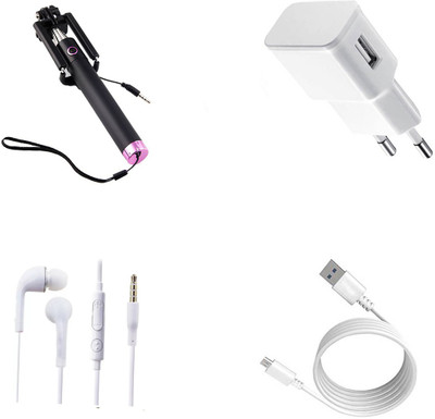 DAKRON Wall Charger Accessory Combo for Panasonic Eluga Ray 700(White)