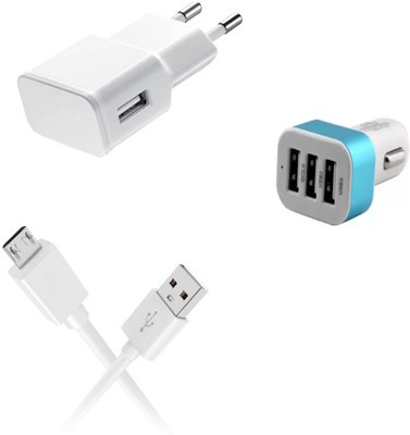 SARVIN Wall Charger Accessory Combo for Samsung Galaxy J7 Pro(White)