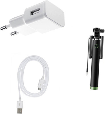 DAKRON Wall Charger Accessory Combo for Micromax Selfie 2 Q4311(White)