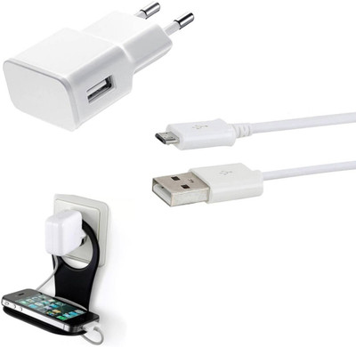 SARVIN Wall Charger Accessory Combo for Panasonic Eluga A3 Pro(White)