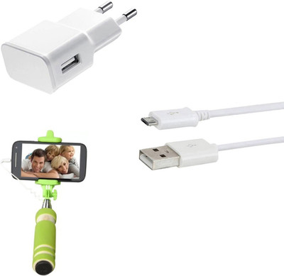 SARVIN Wall Charger Accessory Combo for Panasonic Eluga A3 Pro(White)