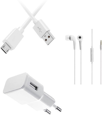 SARVIN Wall Charger Accessory Combo for Samsung Galaxy J7 Pro(White)