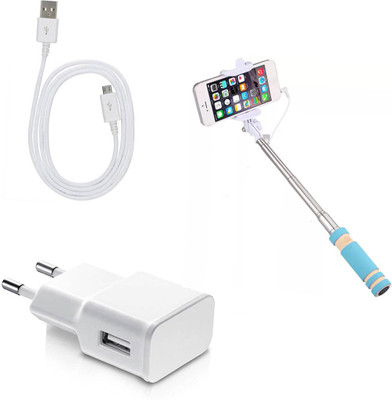 DAKRON Wall Charger Accessory Combo for Infinix Hot 4 Pro(White)