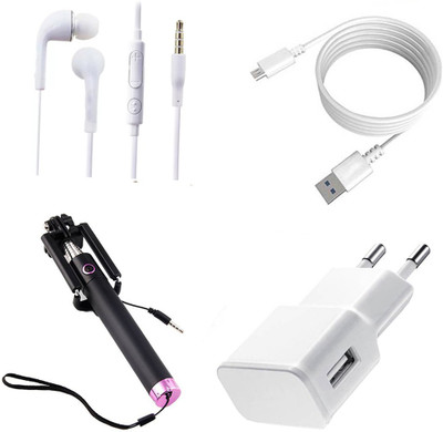 DAKRON Wall Charger Accessory Combo for Asus Zenfone 4 Selfie(White)