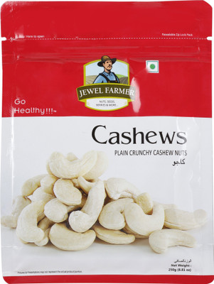 Jewel Farmer Cashewnuts (250 g ) Chestnuts(250 g, Pouch)