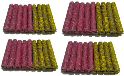 

SAWAY Healthy Kabab Treat Mix Flavor (2kg Pack of 52 Piece) Chicken, Mutton Dog Chew(2 kg, Pack of 4)
