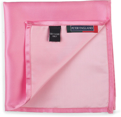 PETER ENGLAND Solid Cotton Blend Pocket Square
