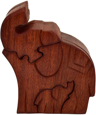 

Craftpoint Magic Wooden Puzzle Box 'Regal Elephant': Handmade Mystery Keepsake Box Game Gift (1 Pieces)